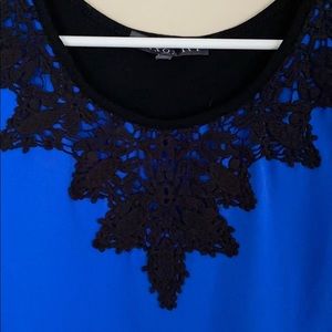 Brixon Ivy Tops - Black and blue sleeveless blouse Brixon Ivy Tops - Black and blue sleeveless blouse